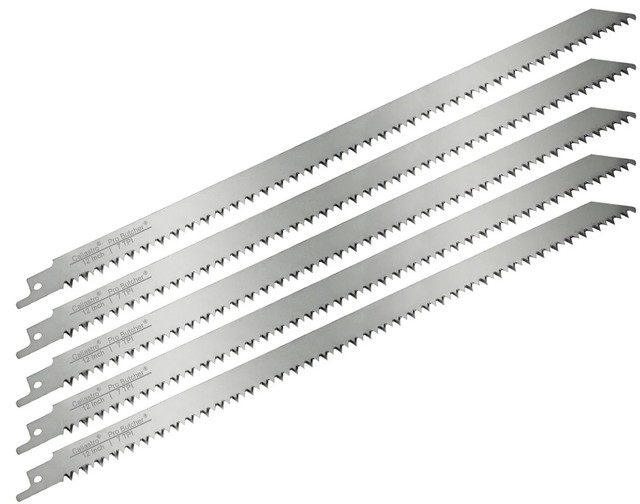 amoolo 12-Inch Stainless Steel Reciprocating Saw Blades for Meat (6-pack)
