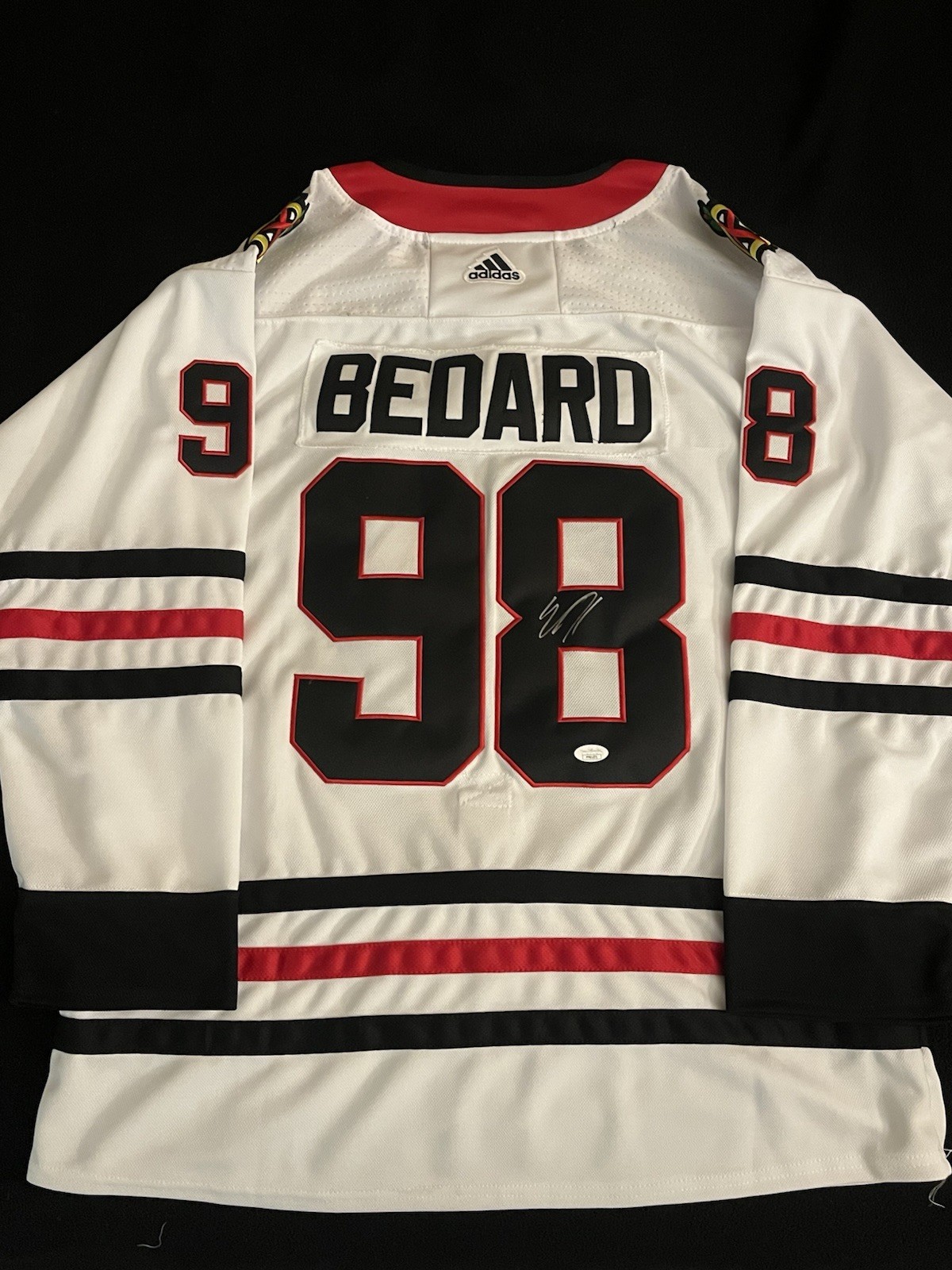 Connar Bedard Autographed Signed Chicago Blackhawks Connor Bedard Jersey With JSA 