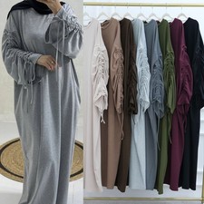 Modest Muslim Kaftan Long Dress Robe Abaya Dubai Women Evening Ramadan Gown Prom
