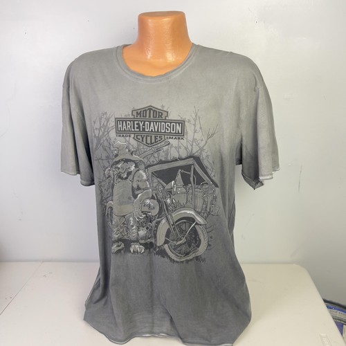 Harley-Davidson Shirt 2017 Mens L Gray Hillbilly Gatlinburg Graphic Tee Motorcyc