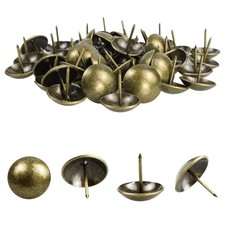 100 PCS 1 Inch Bronze Upholstery Tacks Decorative Furniture Nails Pins DIY