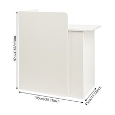 Reception Desk w/ LED Light Modern Front Desk Reception Counter f/ Salons Stores