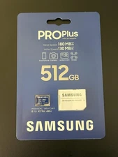 samsung pro plus 512gb micro sd card with adapter-read speed 180/write speed 130