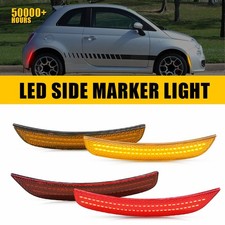 4x Led Side Marker Light For 2012-2019 Fiat 500 Left Right Amber Red 5182422ac