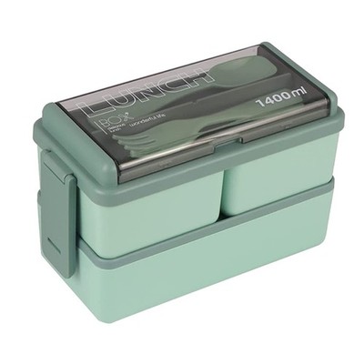 Bento-Box-Kit, 47,35 OZ Bento-Box-Lunchbox für Erwachsene, 3 FäCher Bento-L3790