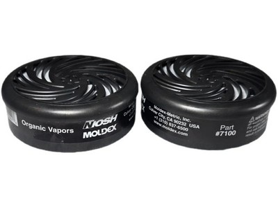 Moldex 7100 Organic Vapor Respirator Cartridges NIOSH Approved Pair