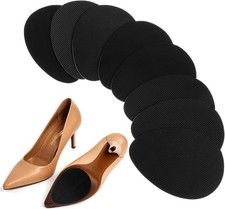 4 Pair Non-Slip Shoe Pads, Sole Grips for Bottom of Rubber Black