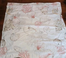  Pottery Barn ATLANTIC Seashells Ocean Sea Life  EURO Pillow Sham Nautical 