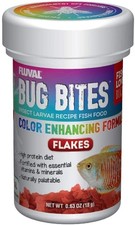 Fluval Bug Bites Insect Larvae Color Enhancing Fish Flake 0.63 oz
