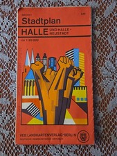 ➔ Stadtplan der DDR ➔ HALLE ➔ Touristenkarte Maßstab 1:20.000 ➔