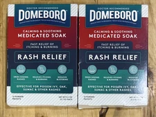 Lot (2) Domeboro Calming Soothing Medicated Soak Rash Relief Powder 24Pk 01/2029