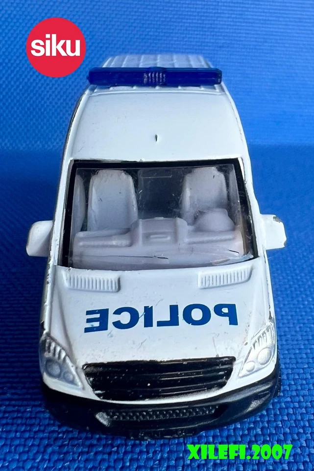 mercedes benz sprinter II police diecast 1/74 siku furgone cod 1655 COME DA FOTO - Immagine 2 di 4