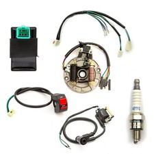 New Stator Wiring Loom On Off Switch Coil CDI Plug Kit 110cc 125cc 140cc Pit Bik