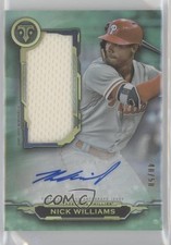 2019 Topps Triple Threads Single Jumbo Relics Emerald /50 Nick Williams Auto