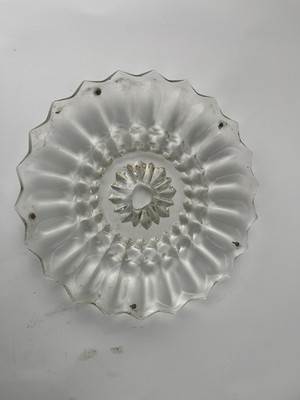 Vintage Czechoslavakia Chandelier Bobeche 7'' Cut Glass  Czechoslavakian Crystal