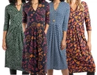 Ex Weird Fish Women's Midi Dress Organic 100% Cotton Holiday Summer Top New 8-22