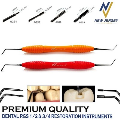 Dental Instrument RGS 1-2 / 3-4 Silicone Handle Depth Dimensions for Restoration