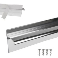 32 Inch Shower Door Bottom Deflector Chrome Framed Drip Rail Vinyl Sweep