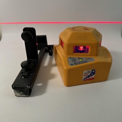 PLS PLS360E 360° Rotary Laser Level Tool Yellow W/ Wall Ceiling Mount Bracket