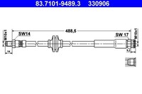 ATE Bremsschlauch 83.7101-9489.3 FüR CitroËN Passend FüR Fiat Peugeot