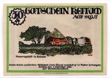 1921 Germany Keitum Notgeld 50 Pfennig Note (3722)