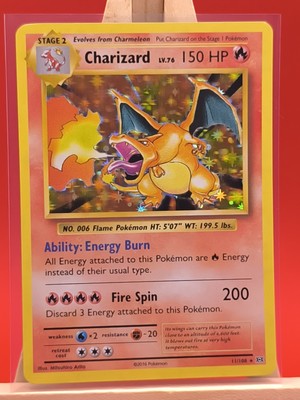 Charizard 11/108 Evolutions Holo Rare Pokemon Karte *Neu* 