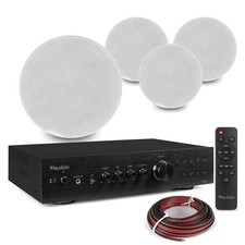 2-Zone Multi Room Ceiling Speaker System with Bluetooth - 4x FCS8 & AD420B Amp