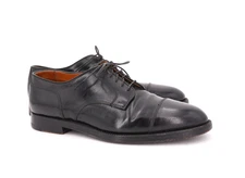 $872 | ALDEN 10.5 D DERBY CAP TOE BLACK SHELL CORDOVAN ABERDEEN