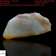 Natural Fire Opal Loose Rough Healing Gemstone Australia 19.20 Cts 22x19x10 mm