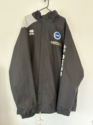 Brighton & Hove Albion FC Jacke Trainingsmantel Errea Vintage Retro schwarz 3XL