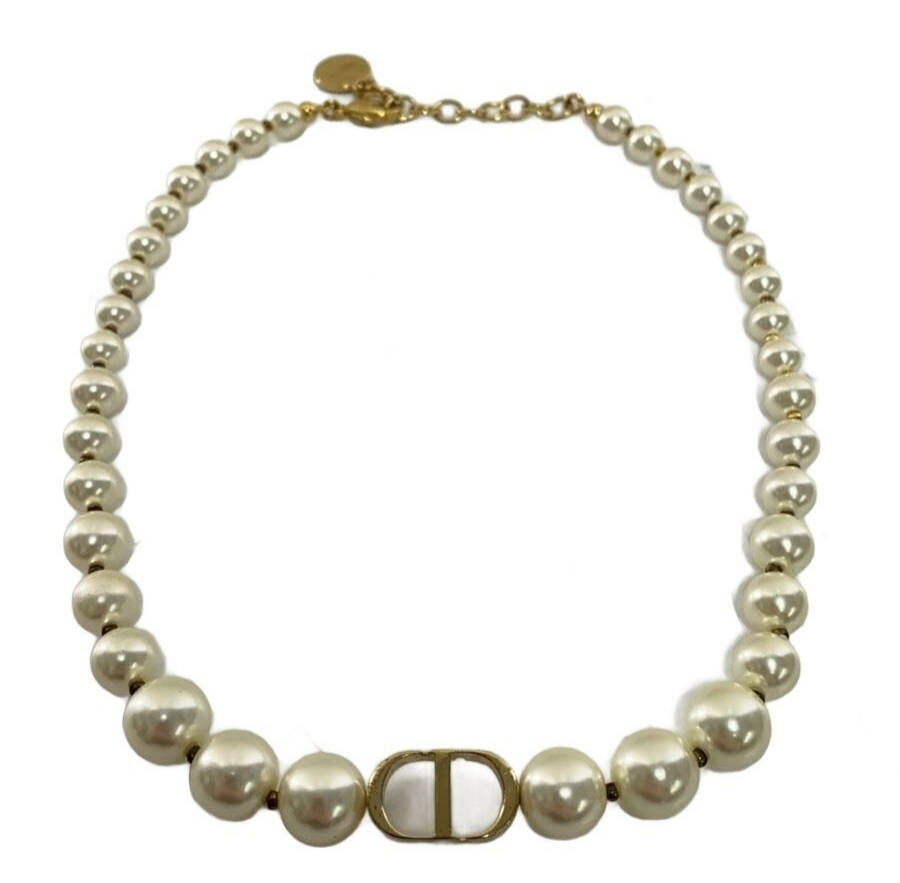 DIOR 30 Montaigne パールネックレス Christian Dior Pearl Necklace Choker Gold 30 MONTAIGNE | eBay