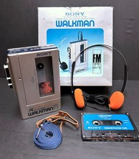 SONY WALKMAN WM-F1 Cassette/Radio WITH BOX Complete CLEAN AND WORKS