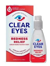 Clear Eyes, Redness Relief Eye Drops, 0.5 Fl Oz (Pack of 1)  EXP 4/2027+