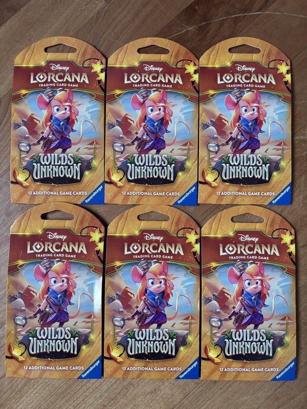 Disney Lorcana TCG 2026 Wilds Unknown Booster Pack LOT OF SIX (6) NEW SEALED! US