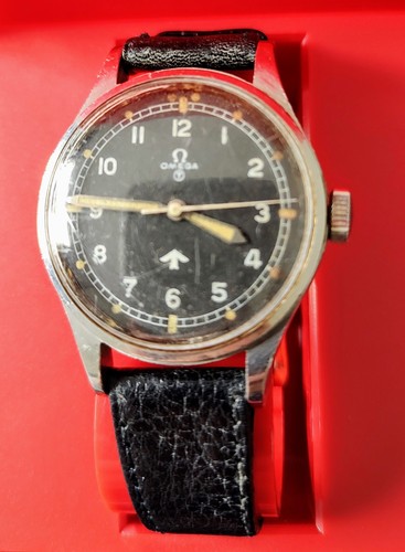 Omega 1953 British Military Issued RAF Pilots Watch -Fat Arrow/Tritium