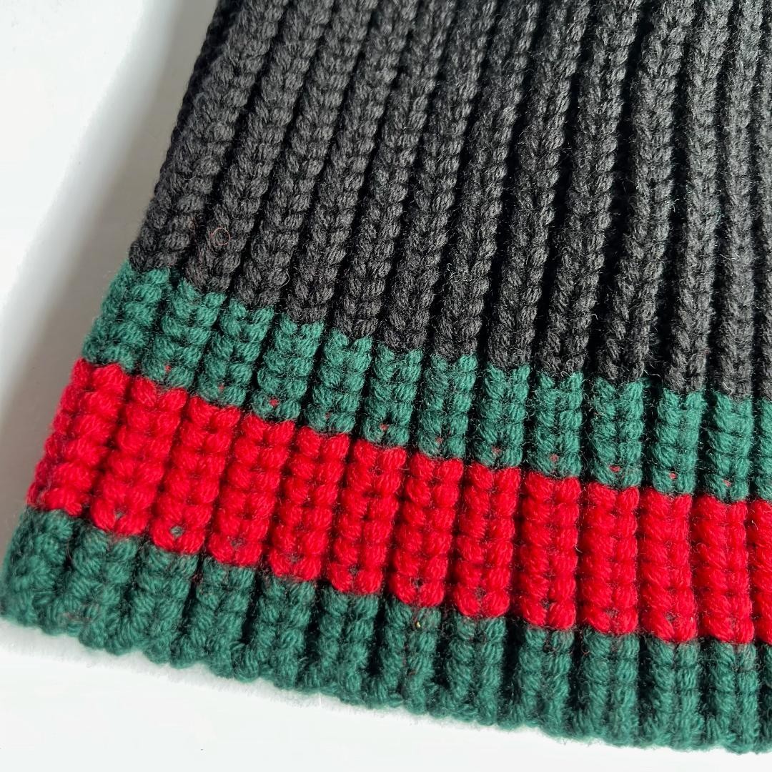 Gucci Web Striped Wool Hat Unisex thumbnail 8