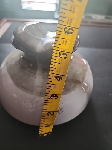 Vintage Ceramic Porcelain electric Insulator ITE Brown/Grey collectibles, large - Picture 4 of 6