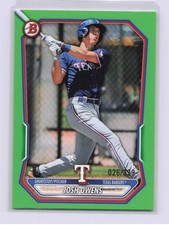 2026 Topps Bowman Prospects Josh Owens Neon Green /399 #BP-42 Rangers