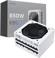 Image of Vetroo 850W White Power Supply PCIe 5.1 Fully Modular 80 Plus Gold Power Supply
