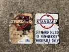 Standard Oil Company of New Jersey Antique Vintage Enamel Advertisement Signs