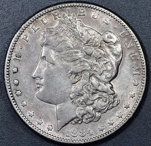 1884-S $1 MORGAN SILVER DOLLAR KM# 110 Grade:  XF+ A6121