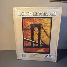 National Yarn Crafts The Connection Design Latch Hook Kit R566 Vintage Rug 20x27