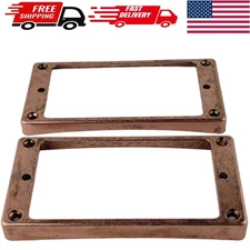 Professional Curved Bottom Humbucker Pickup Rings - Bronze Finish for Les Paul