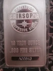 SS Gairsoppa Shipwreck Certified Silver Bar Sealed 10 Troy Oz .999 Fine A00644