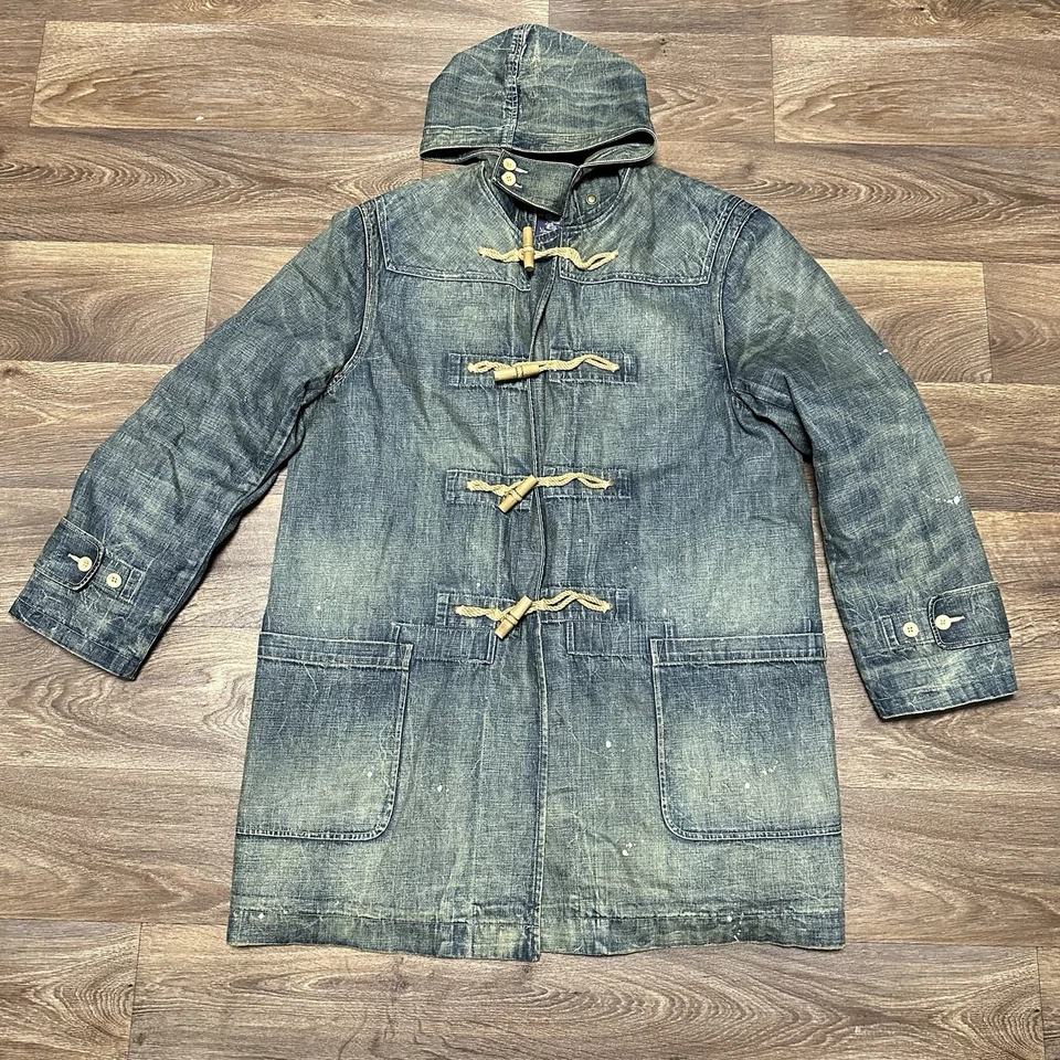 Polo Ralph Lauren Duffle Coat Denim Algodão Índigo Azul Masculino Tamanho: XL - Imagem 2 de 4