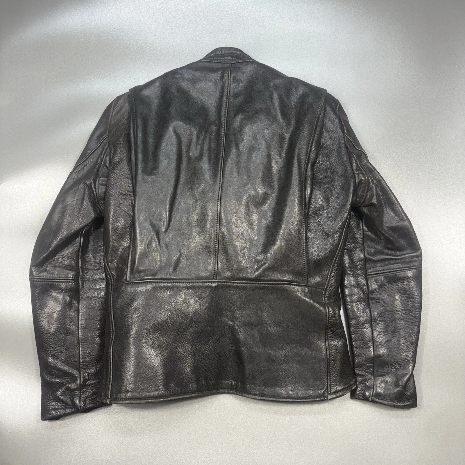 Vanson Associates Brown Boston Cafe Racer Leather Jacket Lined Size 38 USA Made image 12