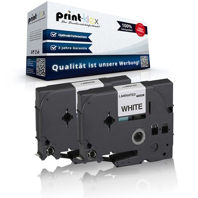 2x Premium kompatible Schriftbänder für Brother TZE221 Schriftrolle Easy Print S