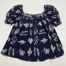 Pomander Place Beaufort Esme Top Women’s Medium Linen Blend Floral Tuckernuck