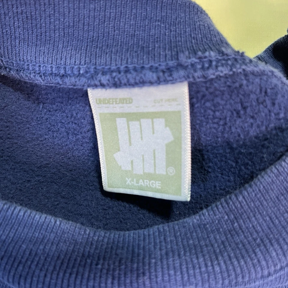 Undefeated Men’s XL Athletic Club Pullover Heavy Sweatshirt Blue Crew Neck - Image 4 of 4