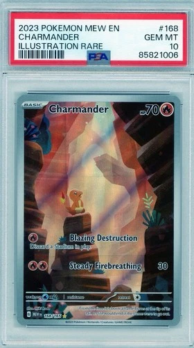 2023 Pokemon MEW EN-151 Charmander Illustration Rare #168 PSA 10 Gem Mint